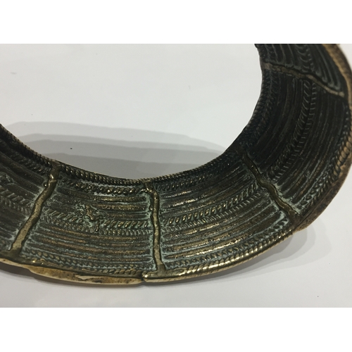 128 - Early Bronze Tribal Art Currency Bracelet.