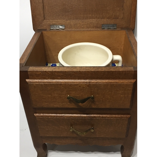 17 - French Pot Cupboard With Ceramic Pot