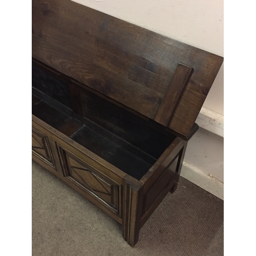 49 - Oak Blanket Box 126 x 38 x 46 Cms