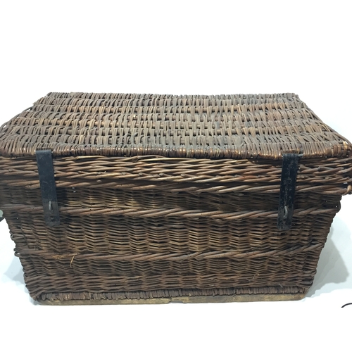 62 - Vintage Wicker Basket 82 x 52 x 45 cms