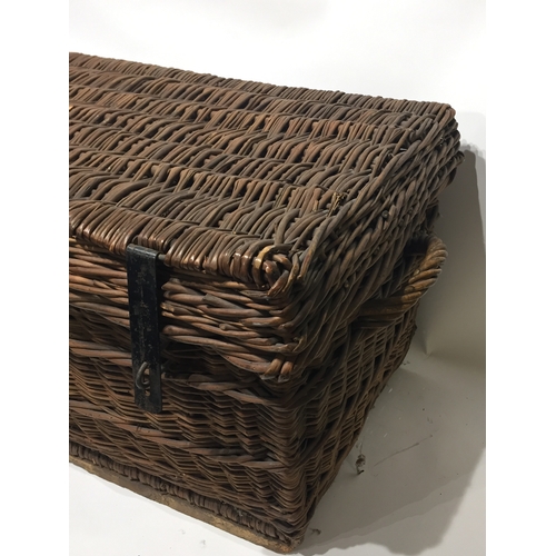 62 - Vintage Wicker Basket 82 x 52 x 45 cms