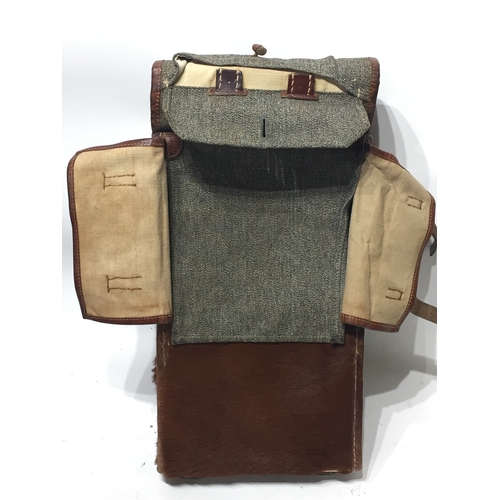 170 - A Good Example Of A WW2 Swiss Army Mountain Pony Hair Back Pack.