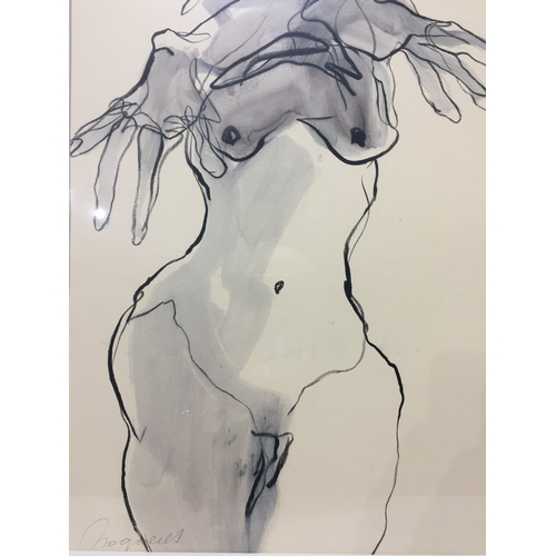 89 - Similar To Previous Lot Signed Slightly Macabre Sketch Of A Nude Woman 53 x 43 cms