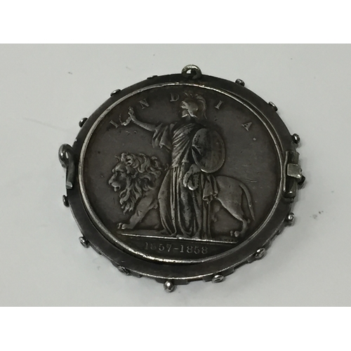 206 - Indian Mutiny Medal Named To G Humphries Mounted As A Brooch