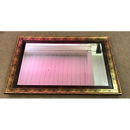 154 - Framed Bevelled Edge Mirror 111 x 79 cms