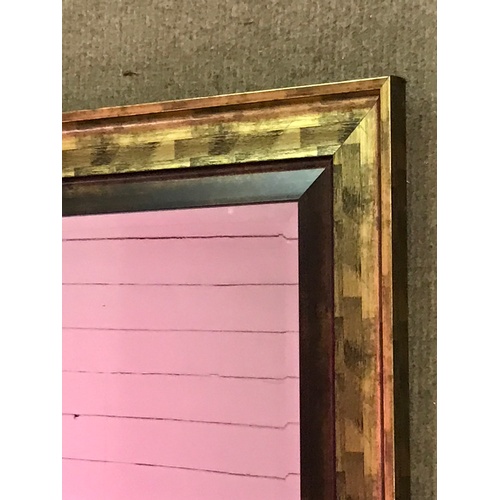 154 - Framed Bevelled Edge Mirror 111 x 79 cms