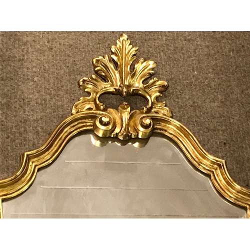 185 - Decorative Gilt Framed Wood Mirror 77 x 42 cms