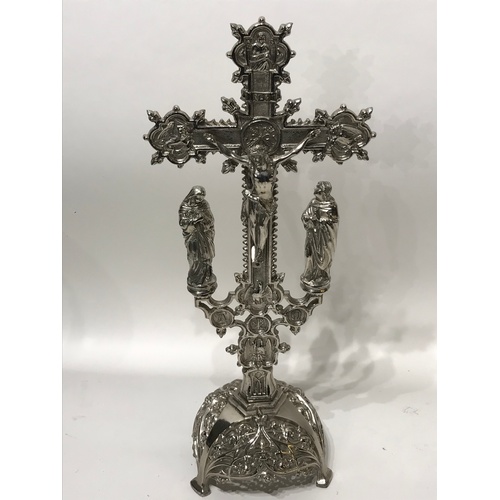 112 - Vintage Plated Altar Cross 45 cms High