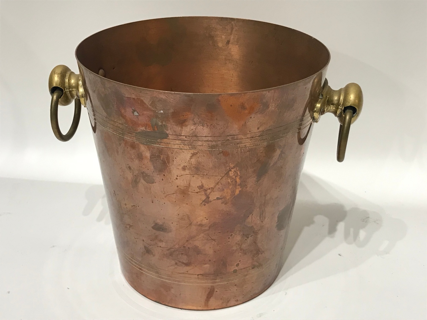 Antique copper sale ice bucket