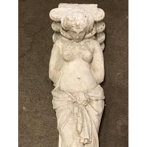 76 - Architectural Stone  Semi Clad Lady Corbel 88 cms