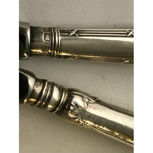 292a - 2 X Silver Hallmarked Handle Letter Openers