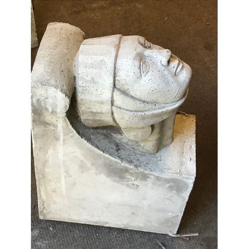 68 - Architectural Stone Head Corbel. 58 x 37 x 19.5 cms