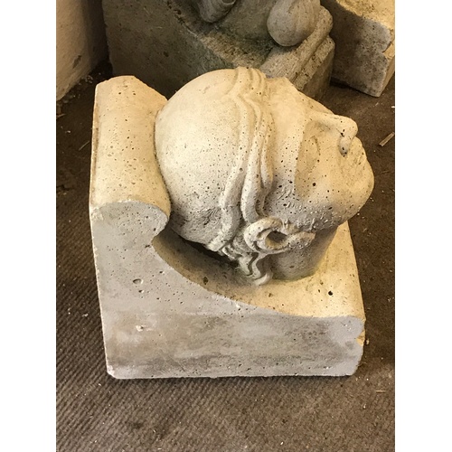 78 - Architectural Stone Head Corbel. 49 x 37 x 20 cms