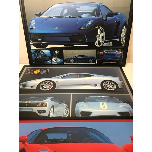 469 - 3 X Framed Ferrari Prints 94 x 64 cms