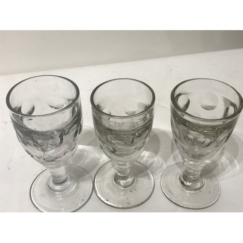 520 - Three Antique Illusion / Deception Glasses . Largest 10cms High