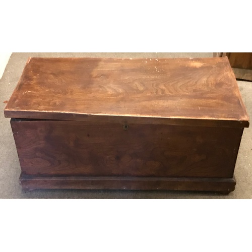 551 - Antique Blanket Box / Trunk 90 x 48 x 41 cms