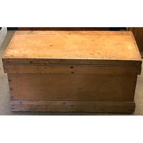 549 - Antique  Chest / Blanket Box 93 x 48 x 46 cms