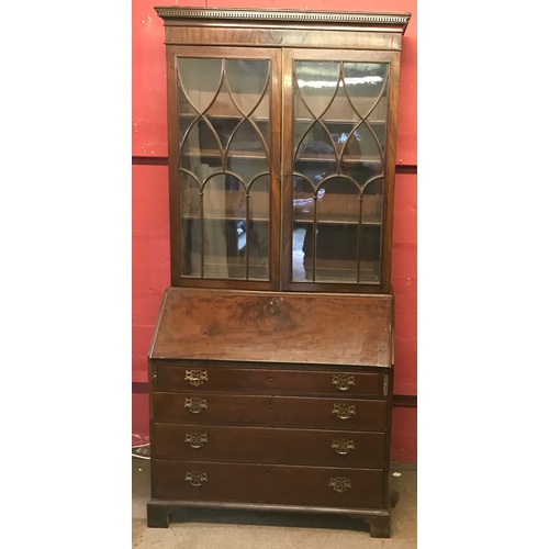 545 - Antique secretaire bookcase.