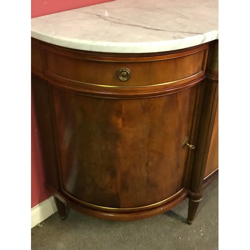 3 - Large  Marble Top French Louis Style Sideboard. 250 x 56 x 96 cms