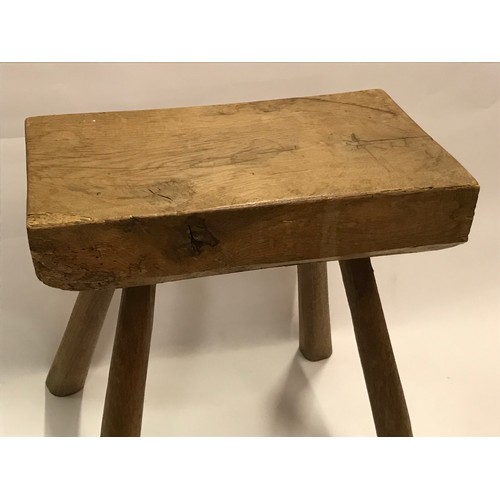 4 - Vintage Four Leg Stool With Thick Top