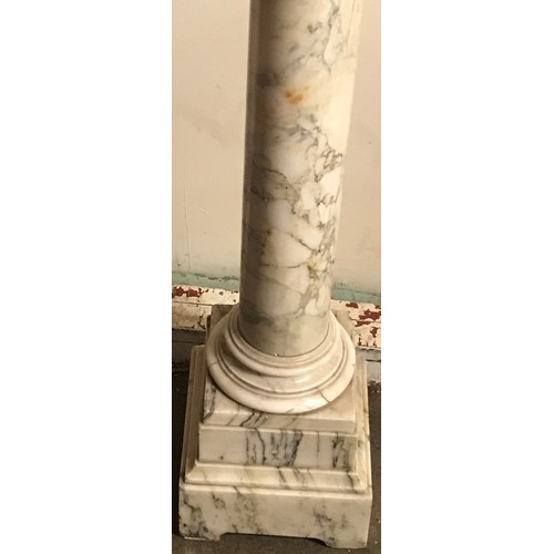 16 - Marble Pedestal Plant Stand. 107 cms High