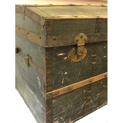 37 - Vintage Domed Top Trunk . 100 x 55 x 62 cms