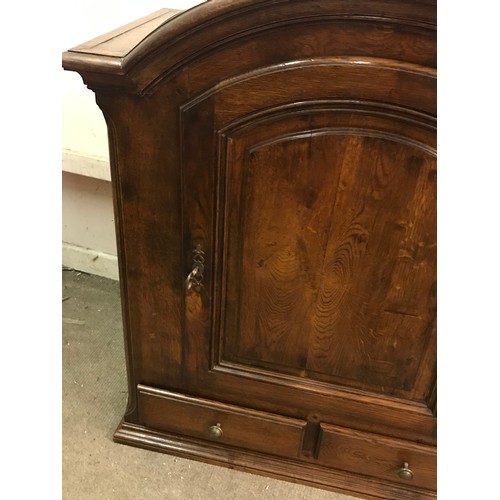 38 - 19th Century Arched Top Cupboard With Drawers Below. 100 x 45 x 110 cms