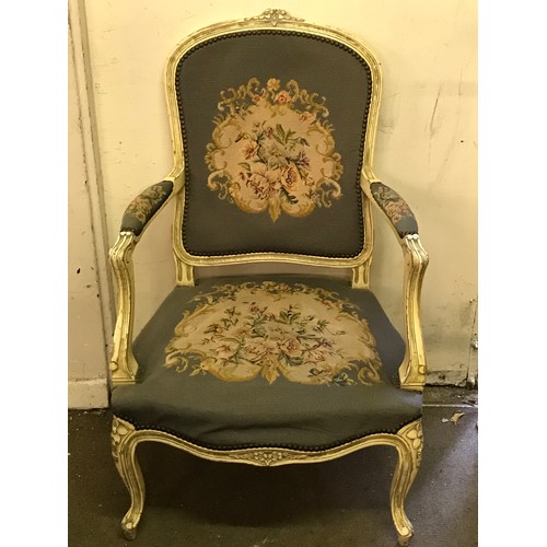 48 - French Tapestry Upholstered Chair.