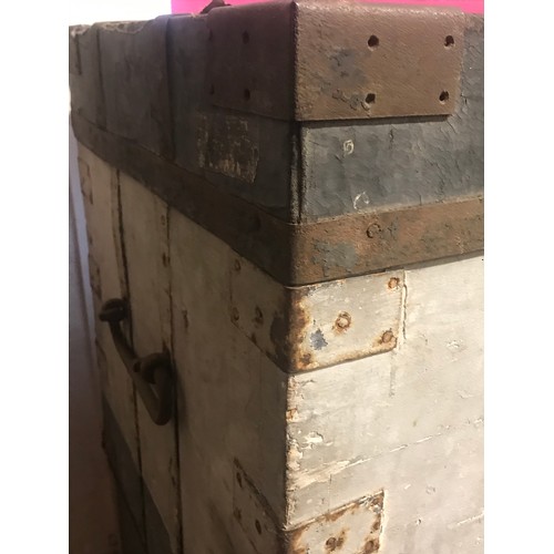 56 - Rare 19th century Royal Navy  Ships Carpenter Trunk Complete With Internal Box And Drawers. Measurin... 