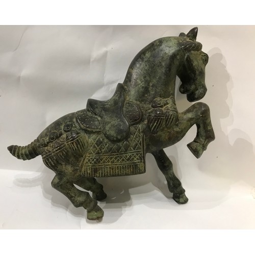 210 - Bronze Tang Horse. 22 x 20 cms