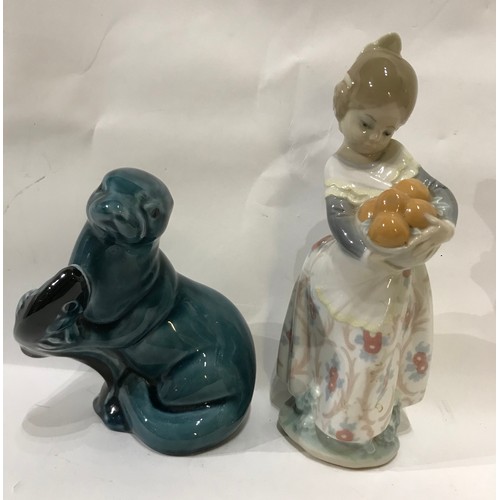 211 - lladro Figure And Poole Pottery Sea Lion (2)