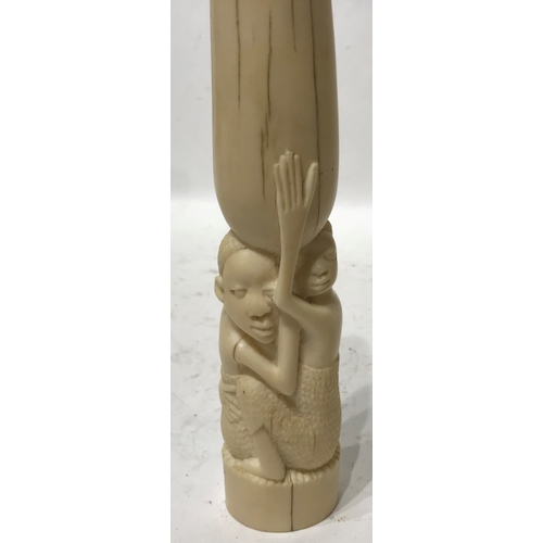 224 - Antique Ivory Erotic Carved Phallus With Tribal Interest .31 cms