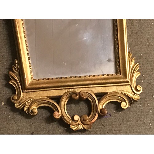 11 - Decorative Gilt Framed Mirror. 78 x 49 cms