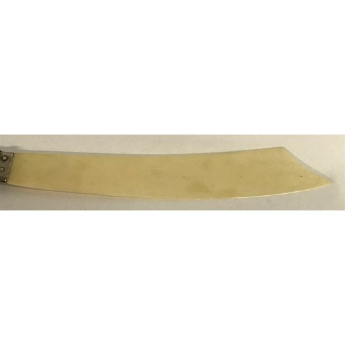 116 - Vintage Silver Hallmarked Handle  Page Turner In The Form Of A Knife With Ivory Blade.