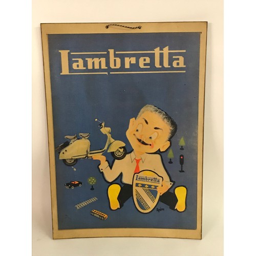 129 - Advertising Card Poster. LAMBRETTA 42 x 30 cms