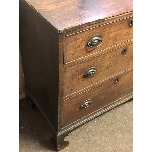 9 - Antique Chest Of Three Drawers.79 x 45 x 82 cms