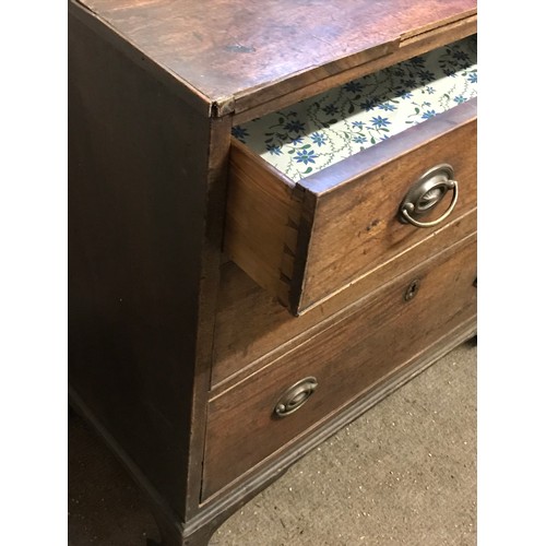 9 - Antique Chest Of Three Drawers.79 x 45 x 82 cms