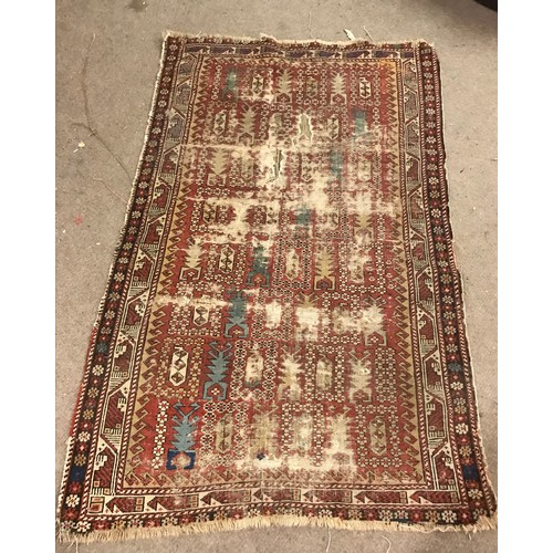 45 - Antique Hand Made Rug. 158 x 97 cms