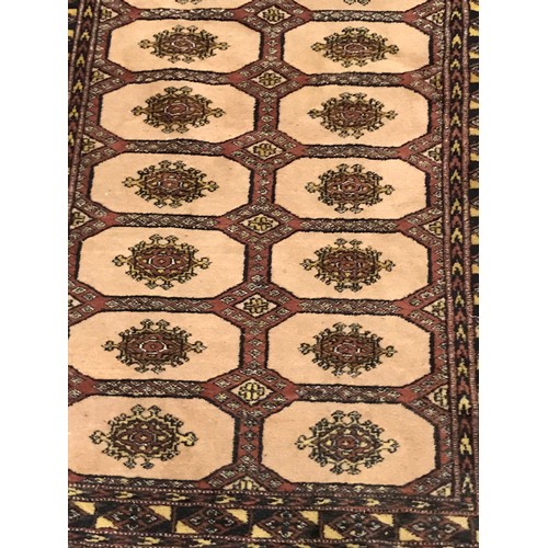 46 - Vintage  Rug With Decorative Central Panels. 136 x 94 cms