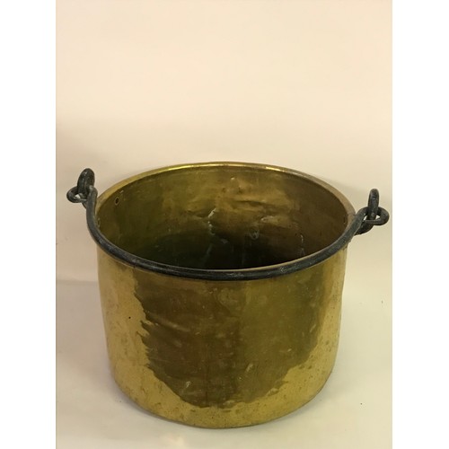 151 - Brass Swing Handle Coal / Log Bucket 38 x 29 cms