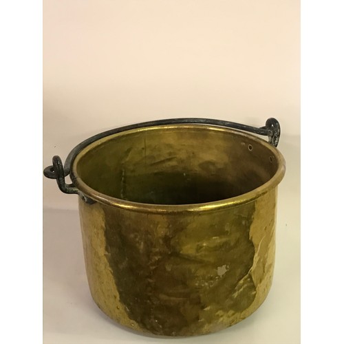 151 - Brass Swing Handle Coal / Log Bucket 38 x 29 cms