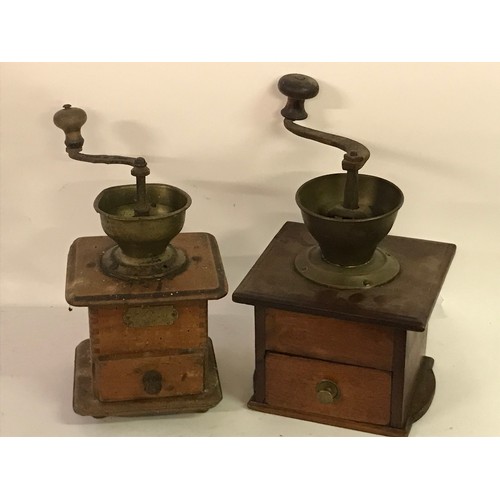 153 - Similar To Previous Lot 2 X Vintage French  Coffee Grinders