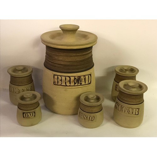 155 - Set Of Stoneware Storage Jars