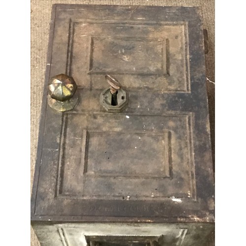 160 - Rare Coalbrookdale Safe / Strong Box c.1850 With Original Key. 46 x 31 x 33 cms