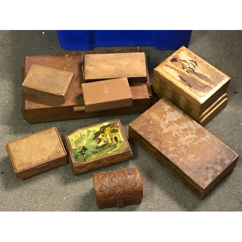 166 - Various Wood Trinket Boxes