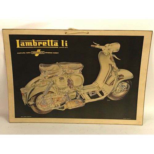 172 - Lambretta Advertising Card Poster. 42 x 30 cms