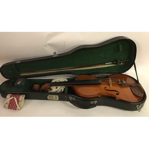 174 - Cased Violin Bow Etc