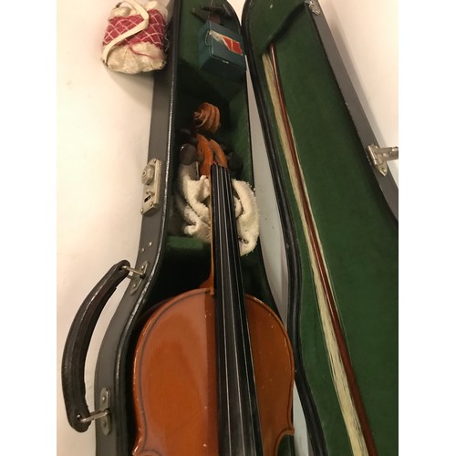 174 - Cased Violin Bow Etc