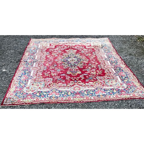 55 - Very Large Decorative Vintage Hand Made Rug 412 x 297  Cms