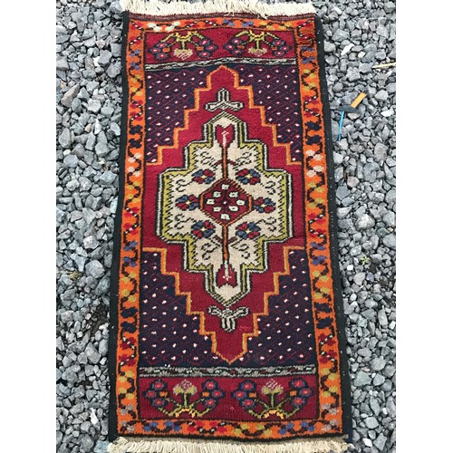 58 - Hand Knotted Rug 100 x 46 cms